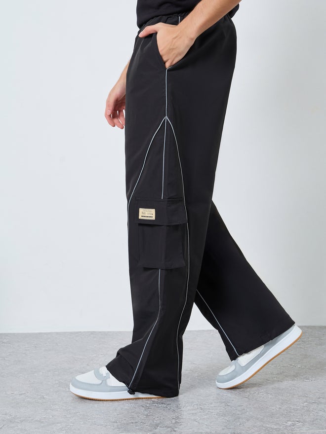 Styli Contrast Piping Cargo Pocket Joggers - Image 1